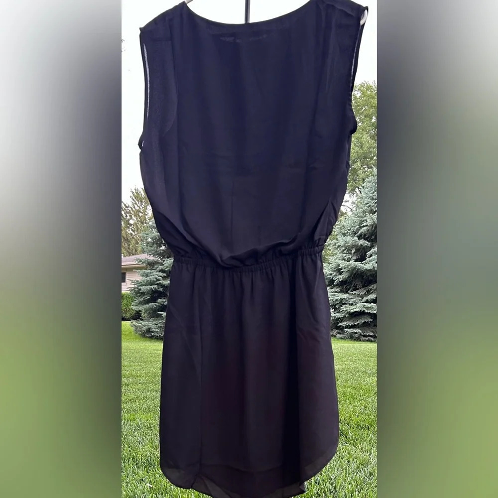 NWT krisa black flounce sleeveless classic dress size M revolve